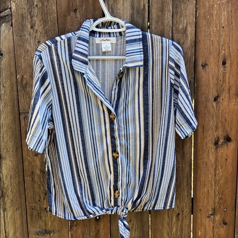 Love Potion women’s striped multicolored blouse size: Medium new with tags